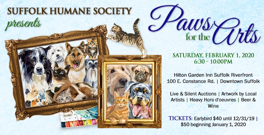 Suffolk Humane Society presents the 7th Annual Paws for the Arts